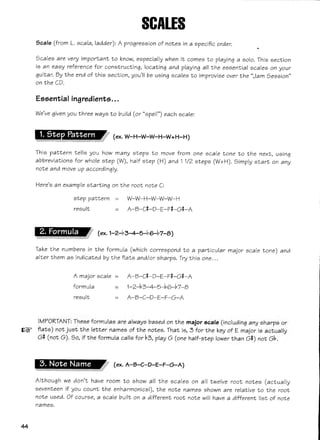 Acordes e escalas para guitarra