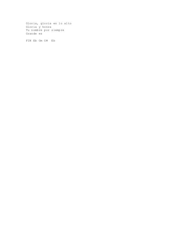 Acordes gloria en lo alto pdf