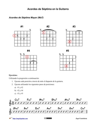 Acordes de Séptima en la Guitarra | PDF
