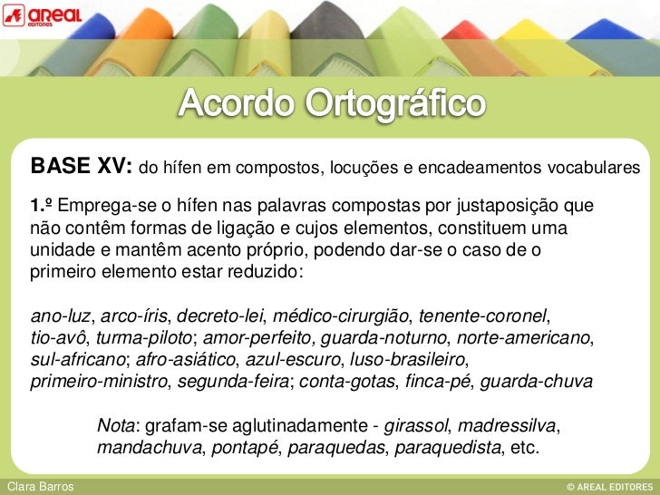 Acordo Ortográfico Da Língua Portuguesa 1990