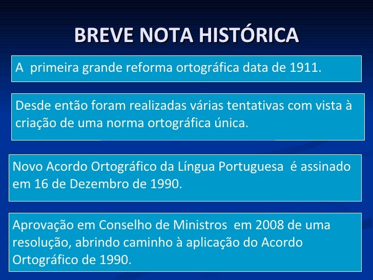 Acordo Ortográfico Da Língua Portuguesa 1990
