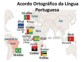 Acordo Ortográfico da Língua
Portuguesa
16 de dezembro de 1990
 