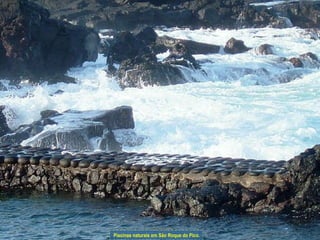 Piscinas naturais em São Roque do Pico.  