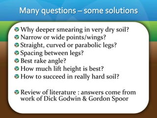 Parabolic Rake How Subsoilers Work in Various Soils - Study | PDF
