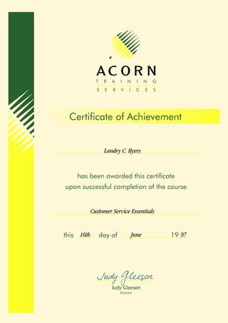 Acorn training services