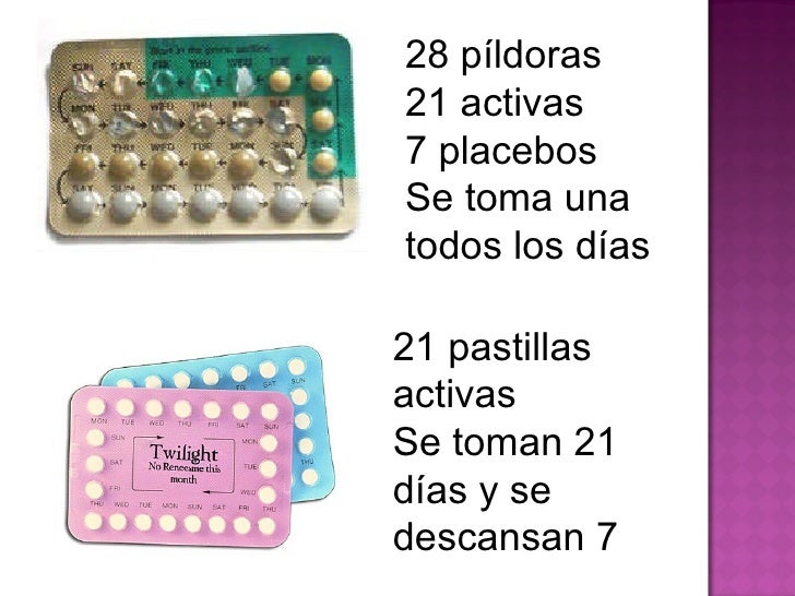 Resultado de imagen para pildoras de 21 y 28 dias