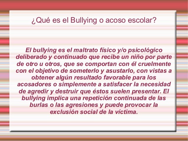 BULLYING ACOSO ESCOLAR Informe Cisneros VII