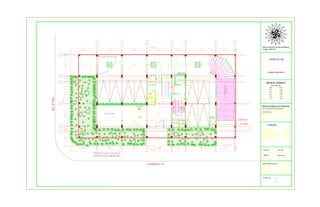 V-1 1 2 3 54
F
D
E
2.202.302.452.452.382.43
5.154.604.60
5.004.50.35
3.50
1.32
5.08
R5.00
R1.50
4.672.152.601.101.60.304.60.304.60.305.00
2.90.604.50.604.80.403.90.30
5.00 .35 4.60 .30 4.60 .30 1.60 1.56 1.39
.30 1.23 .10 1.13
.30 5.62
.30
3.55 .28
.15 1.50
.10
.20 .90 .15 1.70 2.45 .30
5.00 .15.20 2.35 2.25 .30 2.30 2.30 .15.15 1.50 .10 2.95 .30 1.25 1.20 .30 2.30 2.20 .00 1.27 3.70
3.55
.10.50.752.99.603.302.103.85.15
3.85.80.953.65.38.602.61.86.653.50
.11
3.55
.80
.80
1 2 3 4 5 6 7
A
B
C
D
E
F
.30
CONCRETO PL:
ACERO:
f'c:
f'm:
fy:
CONCRETO Col: f'c:
PROYECTO:
EDIFICIO 102
Tc=
TL=
Fv=
Fa=
Av=
Aa= 0.15
0.20
1.20
3.50
1.87
4.00
LACUSTRE 200
Ro= 5.00
SIST. DE RESISTENCIA SISMICA (DMO)
GRUPO DE USO
GRUPO DE USO I
PORTICOS DE CONCRETO (DMO)
I = 1.00
C, VIVA ( Cubierta )
ACABADOS
MUROS ( Total )
C, VIVA ( pisos tipicos)
1.00
2.50
1.80
5.00
David Acosta
MAYO 21 DE 2015
CONTENIDO:
Edificio102.dwg
Codigo: 2092412
David Leonardo Acosta Rodriguez.
.
PLANTA ARQ PISO 1
 