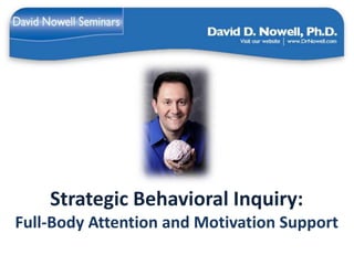 Strategic Behavioral Inquiry:
Full-Body Attention and Motivation Support
 