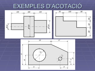 EXEMPLES D’ACOTACIÓ 
