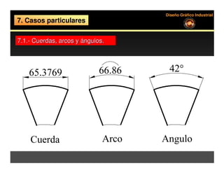Diseño Gráfico Industrial
7. Casos particulares

7.1.- Cuerdas, arcos y ángulos.
 