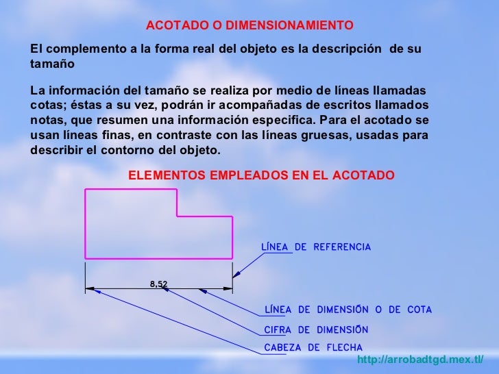 Acotado o dimensionamiento
