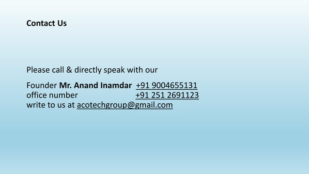 Acotech Overview of cost consulting | PPTX