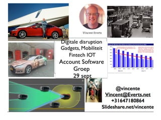 Digitale disruption  
Gadgets, Mobiliteit
Fintech IOT  
Account Software
Groep  
29 sept
 