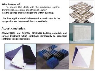Acoustic & Materials | PPTX