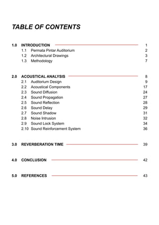 Acoustic Analysis on Permata Pintar Auditorium (Report) | PDF