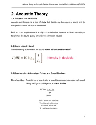 Building Science II Project 1 - Acoustic Design | PDF