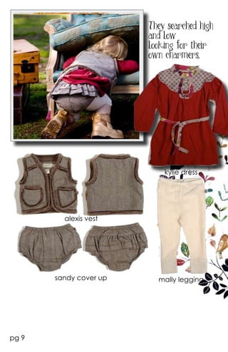 They searched high
                        and low
                        looking for their
                        own charmers.




                            kylie dress




         alexis vest




       sandy cover up     mally legging




pg 9
 