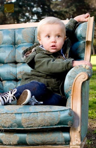 pg 19   sized 3-6, 6-12, 12-18, 18-24, 2t, 4t, 6
 