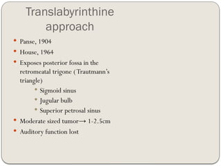Trautsmann Triangle Acoustic Neuroma Diagnosis And Management (1).pptx