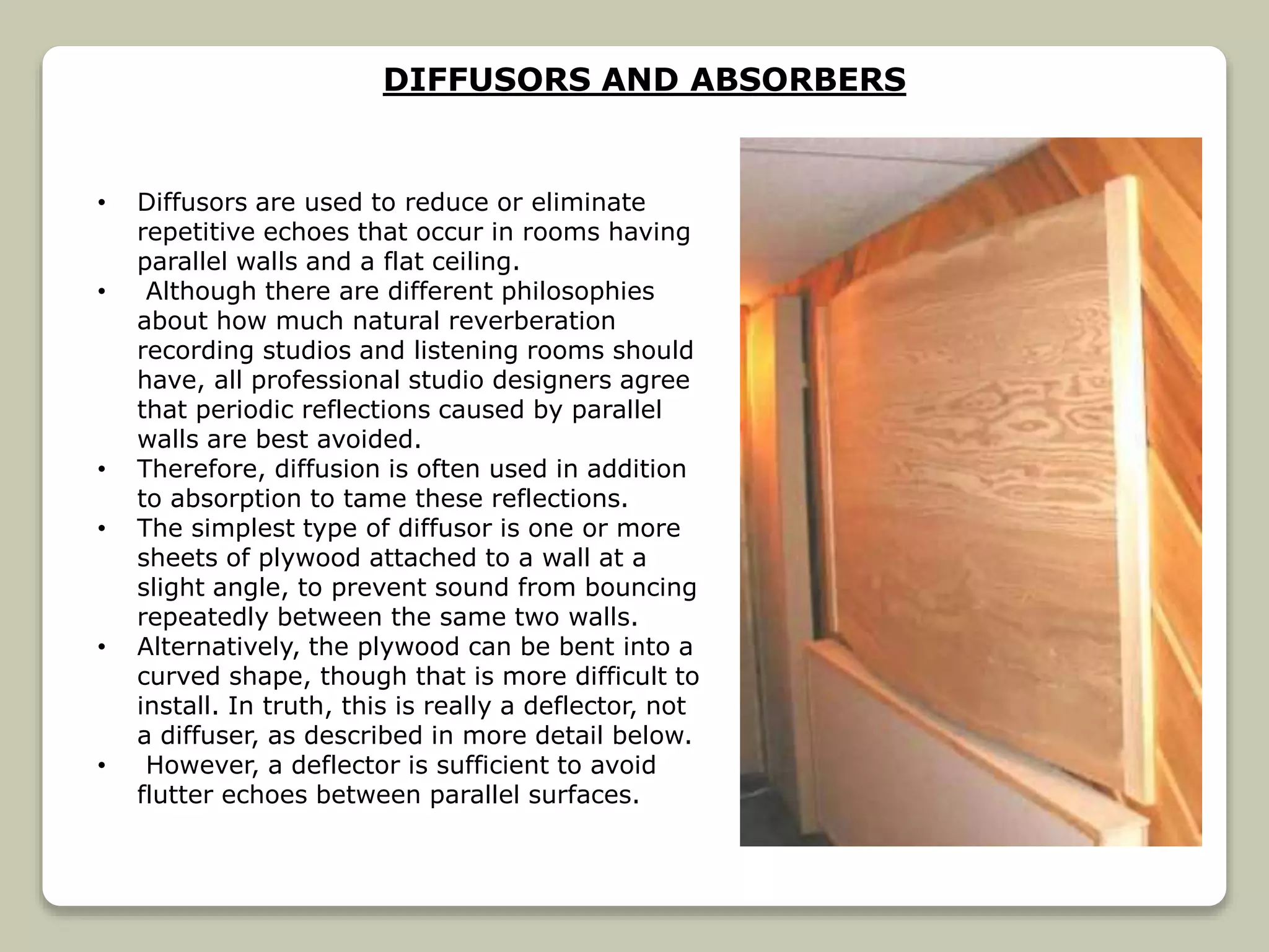 Radio Studio Diffuser Design RECORDING STUDIO ACOUSTICS | PPTX
