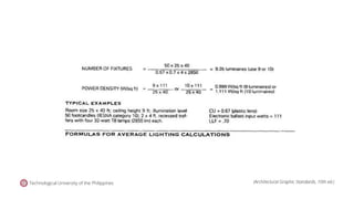 Technological University of the Philippines (Architectural Graphic Standards, 10th ed.)
 