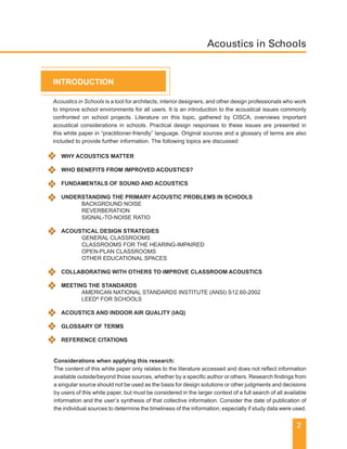 Cisca Handbook.pdf Acoustics in schools cisca | PDF