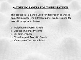 Acoustic textiles (sound absorbing textile)