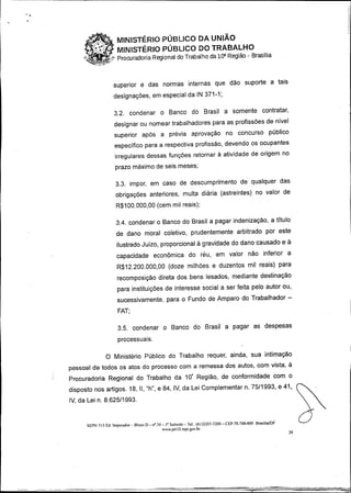 ACP - Banco do Brasil - Provimento Irregular de Cargos