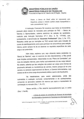 ACP - Banco do Brasil - Provimento Irregular de Cargos