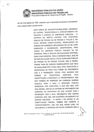 ACP - Banco do Brasil - Provimento Irregular de Cargos