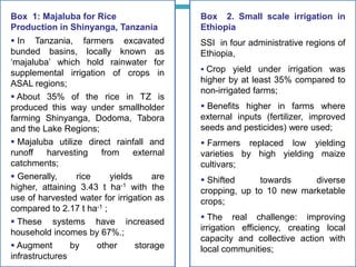 Agricultural water management in the context of climate change