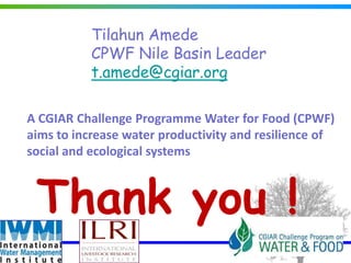 Agricultural water management in the context of climate change