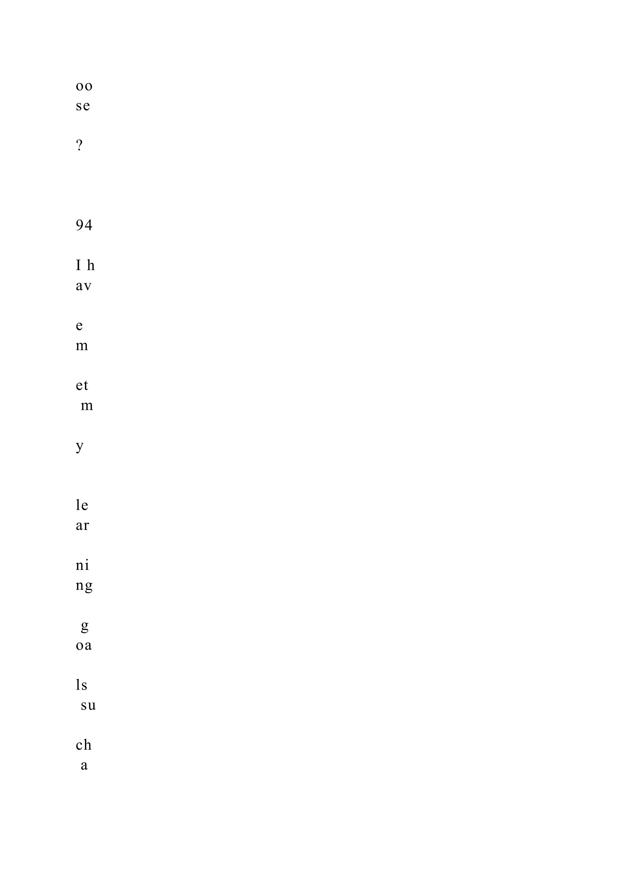 oo
se
?
94
I h
av
e
m
et
m
y
le
ar
ni
ng
g
oa
ls
su
ch
a
 