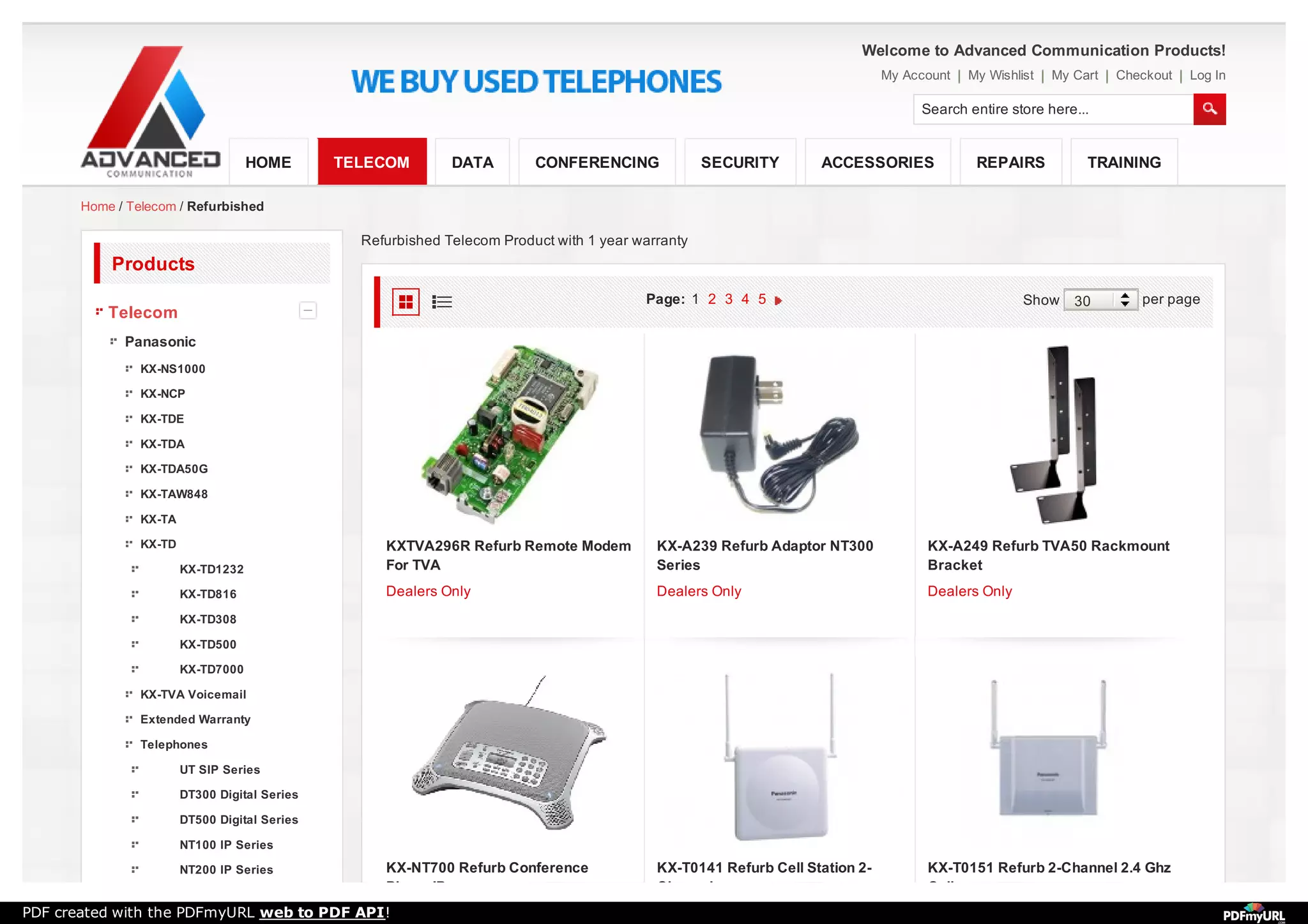 ACP Distributing offers Panasonic Telecom Products: (panasonic kx-dt343 ...