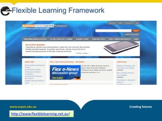 Flexible Learning Framework




http://www.flexiblelearning.net.au/
 