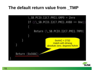 51
The default return value from _TMP
0xAAC = 2732
match with dmesg
absolute zero, degrees Kelvin
 