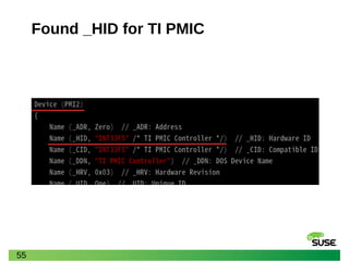 55
Found _HID for TI PMIC
 