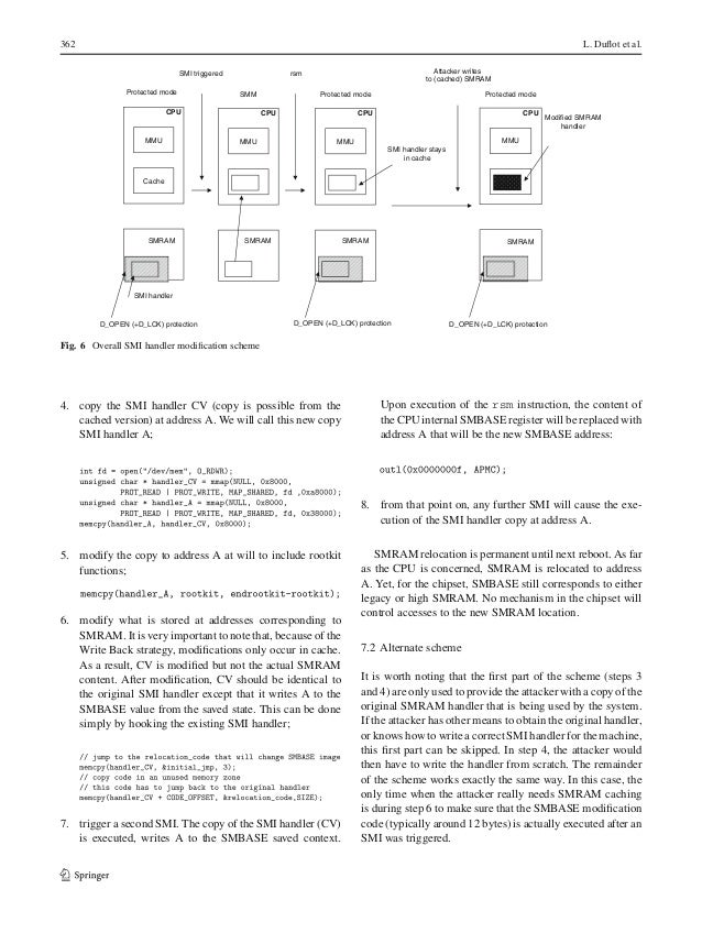 Acpi and smi handlers some limits to trusted computing