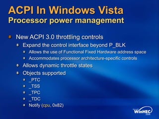 ACPI In Windows Vista | PPT