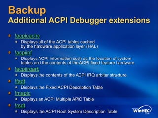 ACPI In Windows Vista | PPT