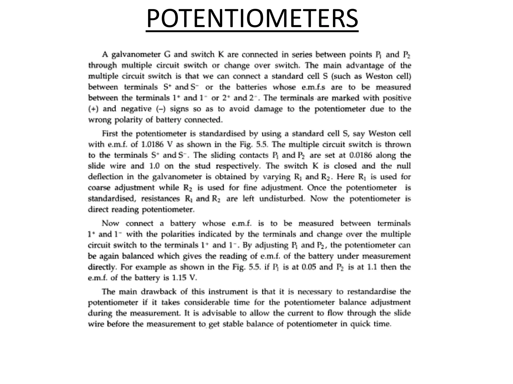 POTENTIOMETERS