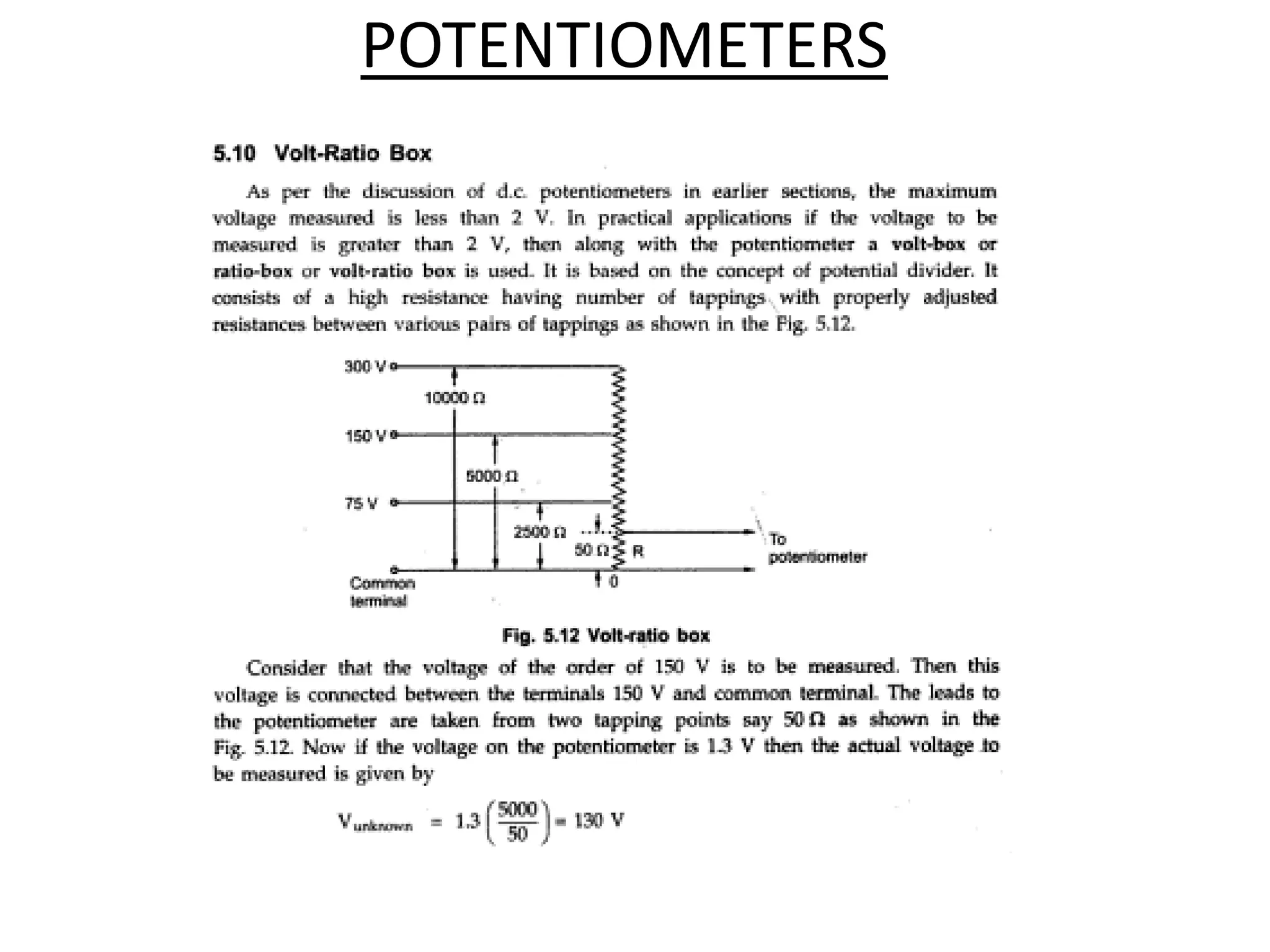 POTENTIOMETERS