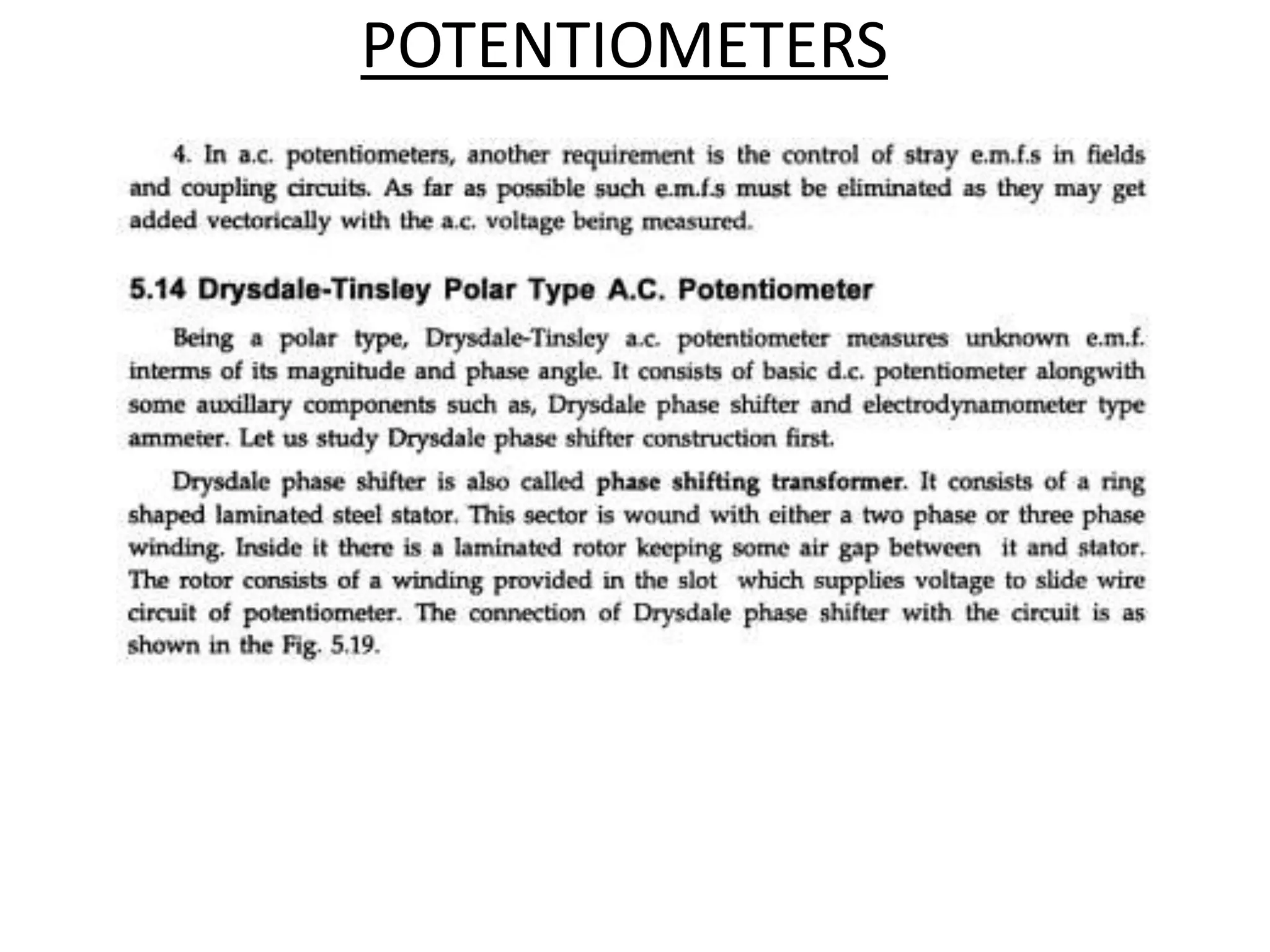 POTENTIOMETERS