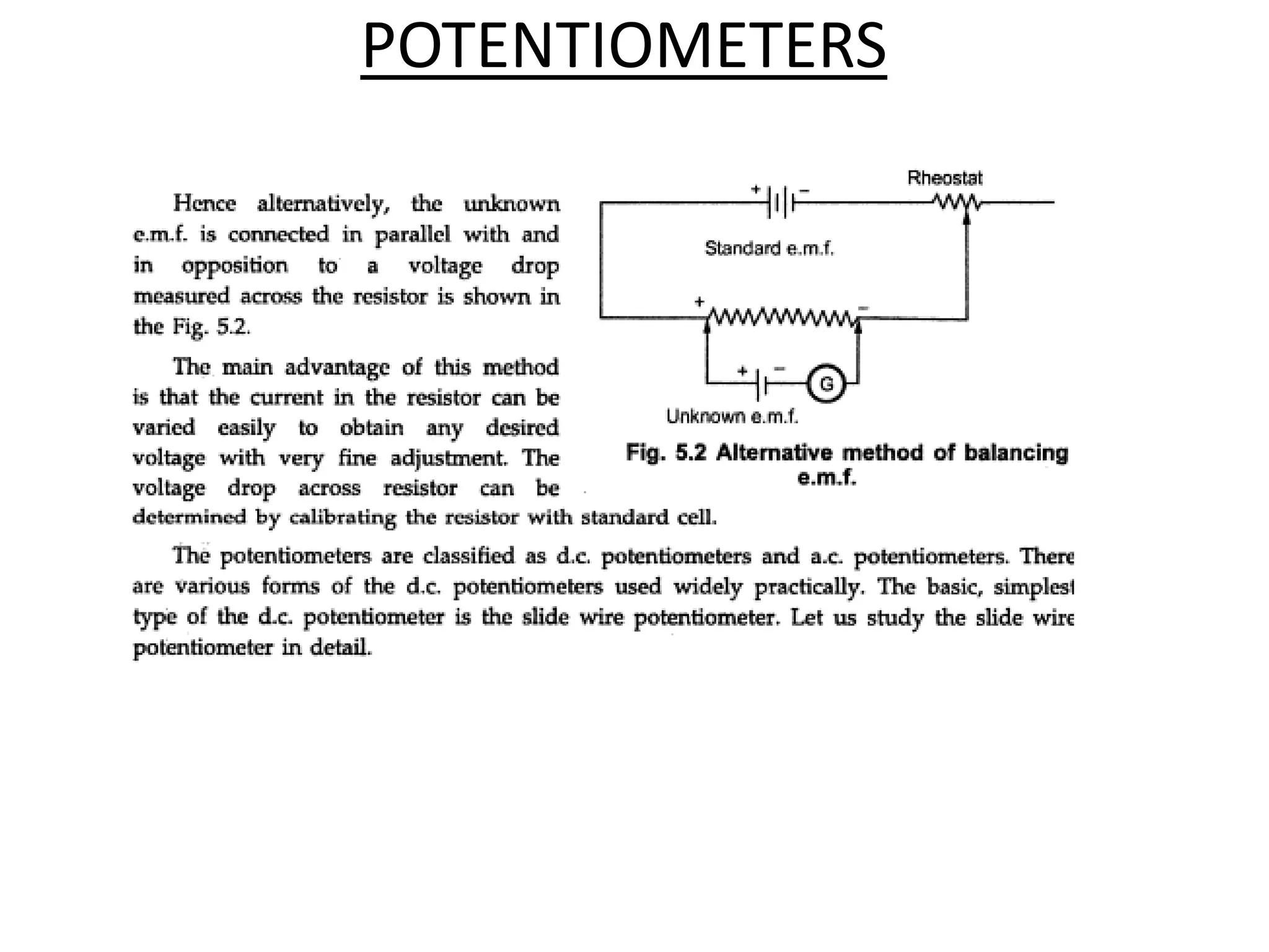 POTENTIOMETERS