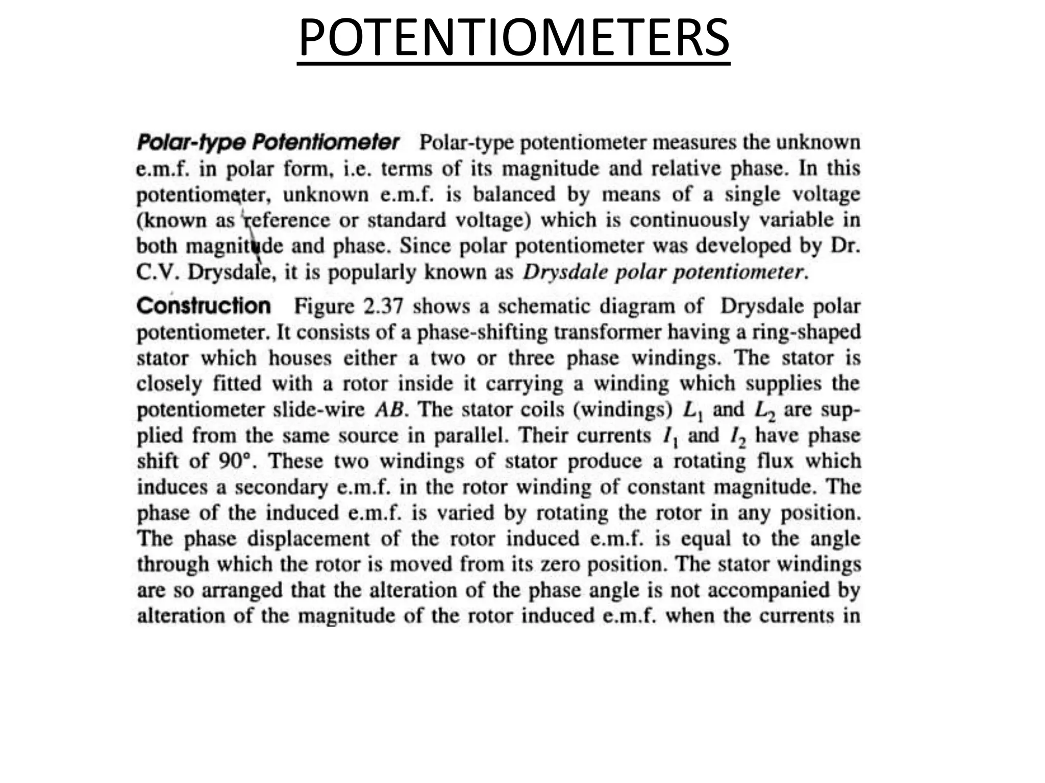 POTENTIOMETERS