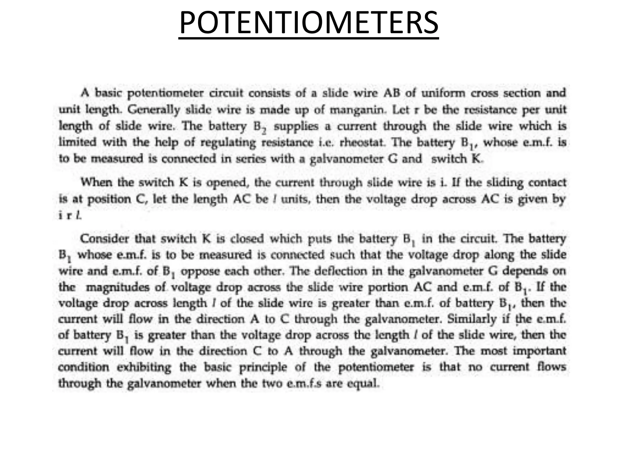 POTENTIOMETERS