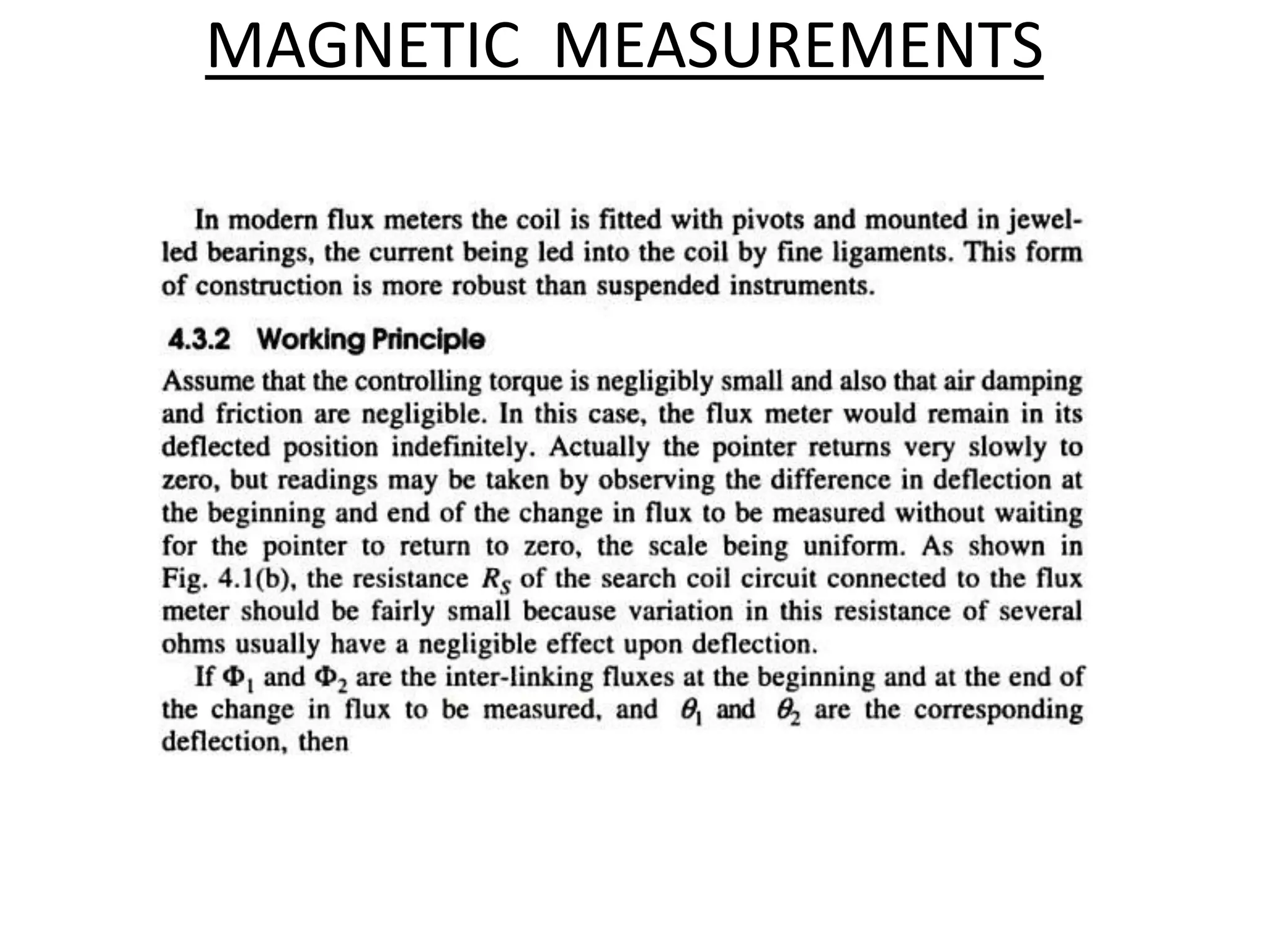 MAGNETIC MEASUREMENTS