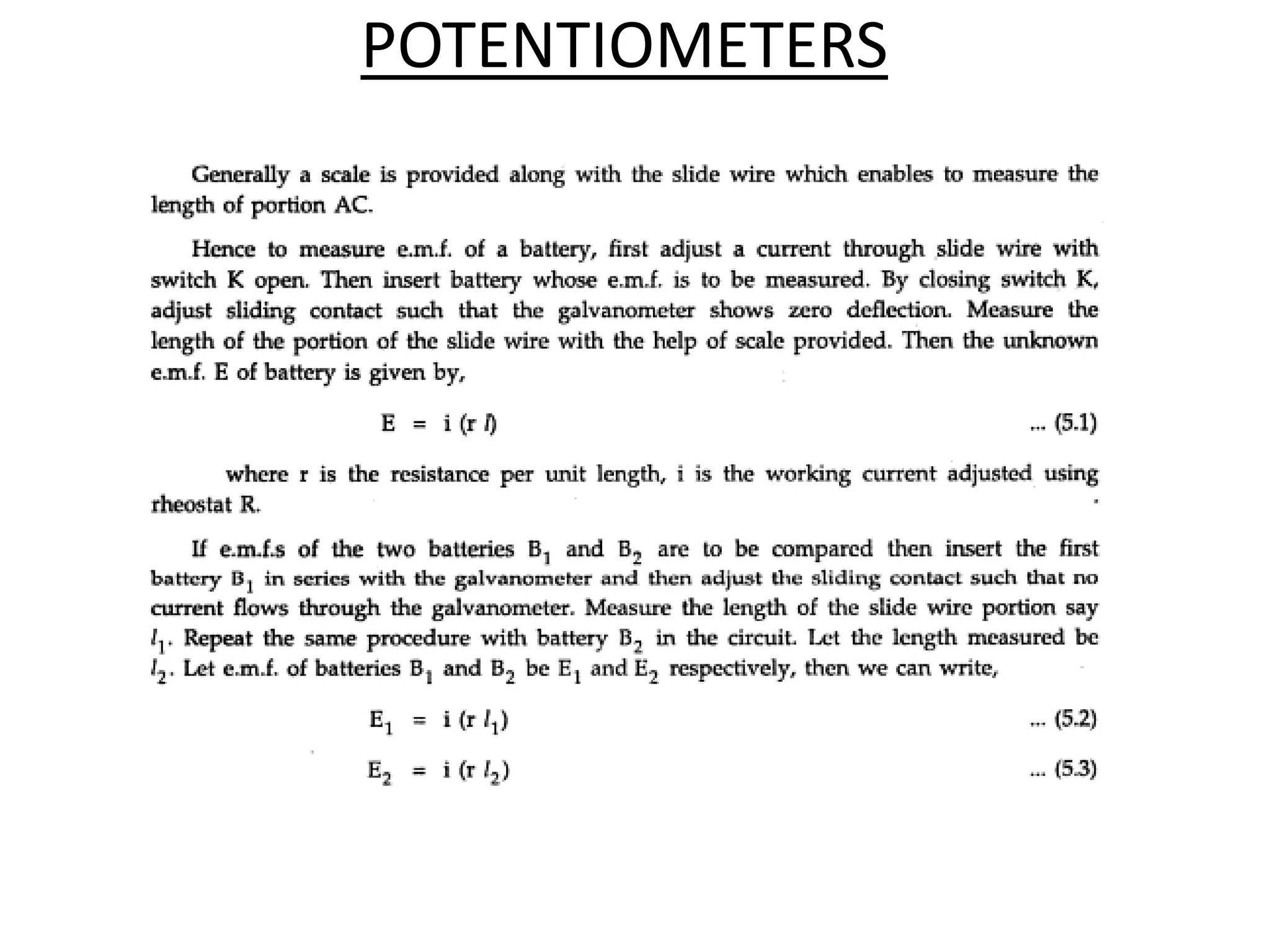 POTENTIOMETERS