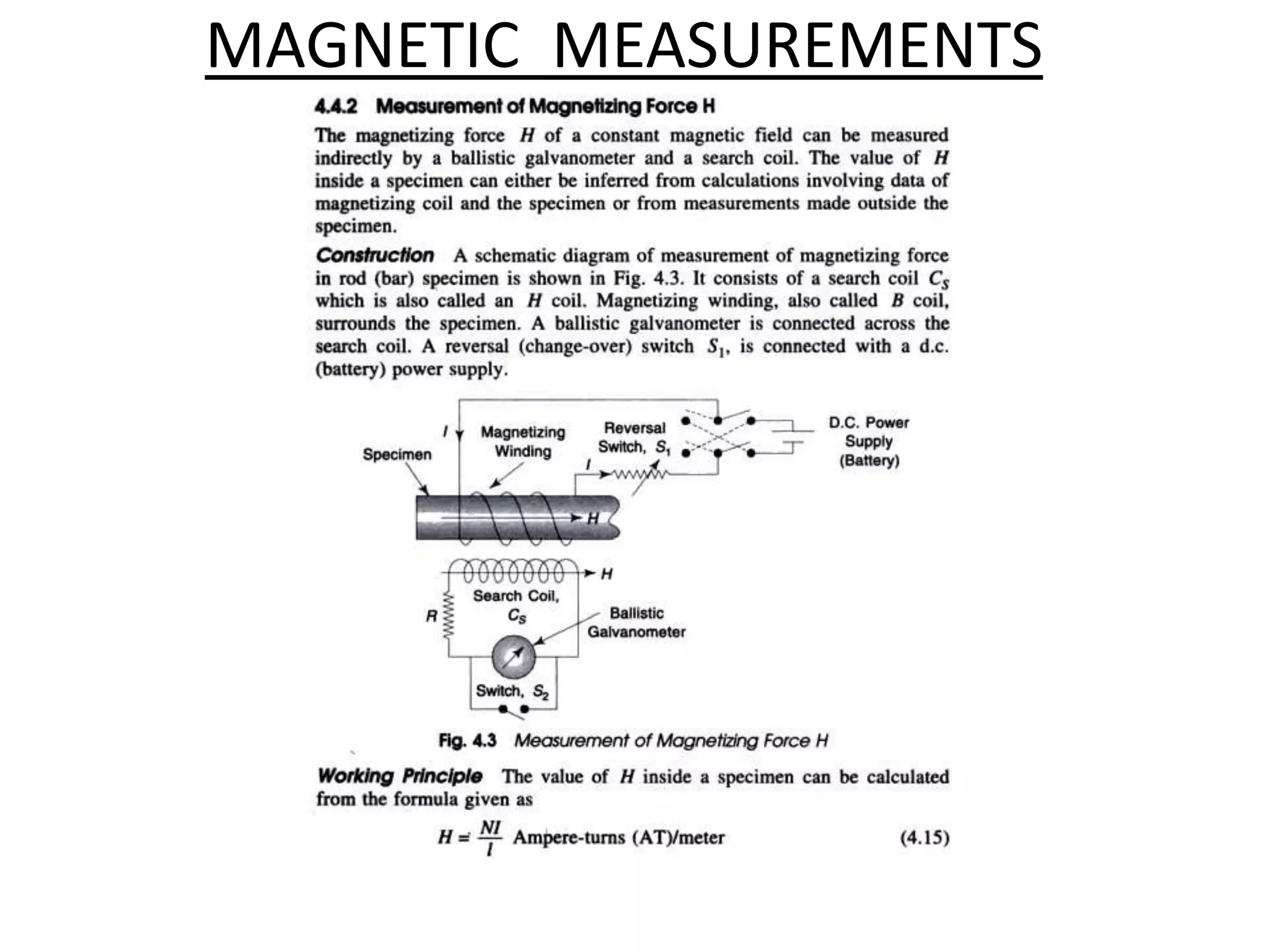 MAGNETIC MEASUREMENTS
